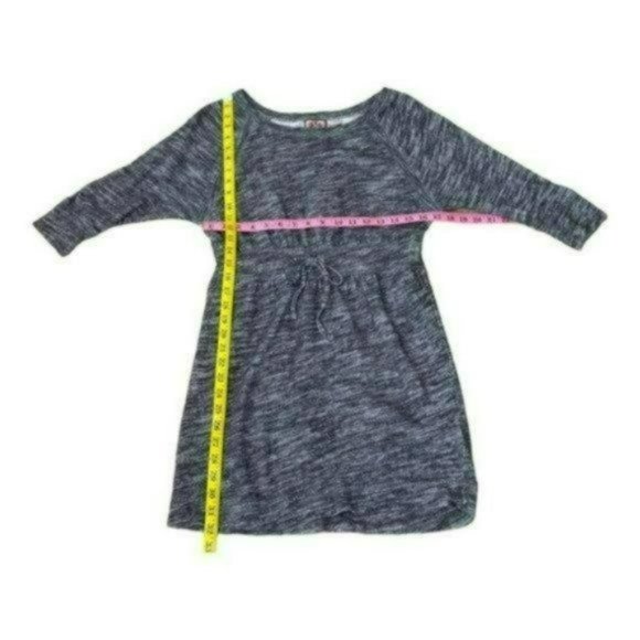 Juicy Couture Gray 3/4 Sleeves Drawstring Waist Cotton Slip On Dress Size M - Picture 10 of 11